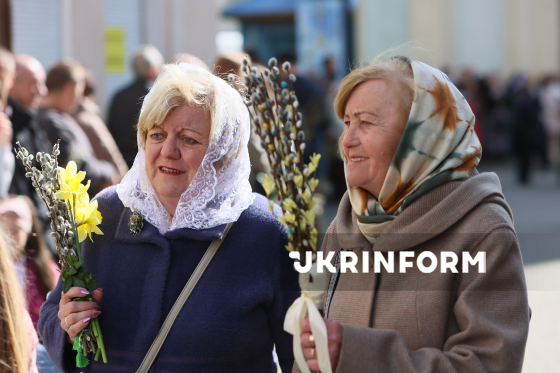 Освячення вербових гілок в Івано-Франківську