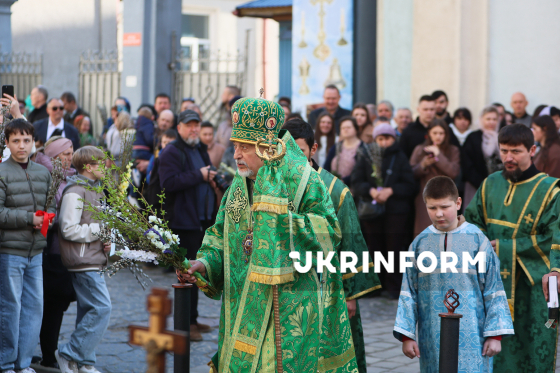 Освячення вербових гілок в Івано-Франківську