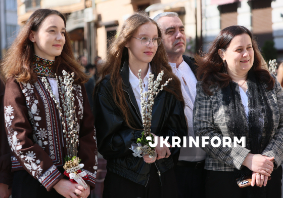 Освячення вербових гілок в Івано-Франківську
