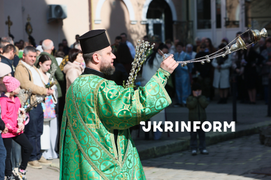 Освячення вербових гілок в Івано-Франківську